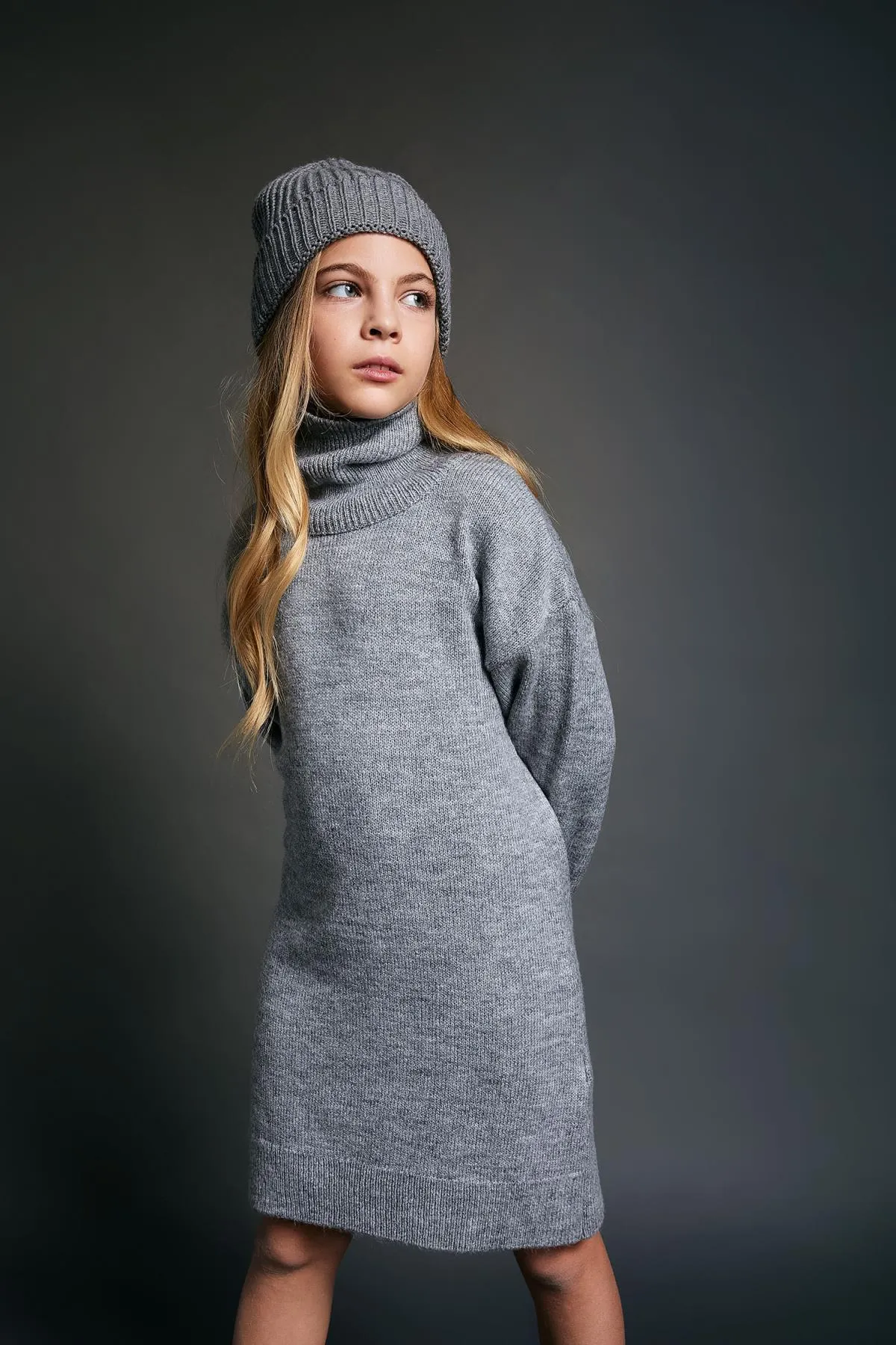 DeFacto  Langarm-Strickkleid mit Rollkragen für Mädchen