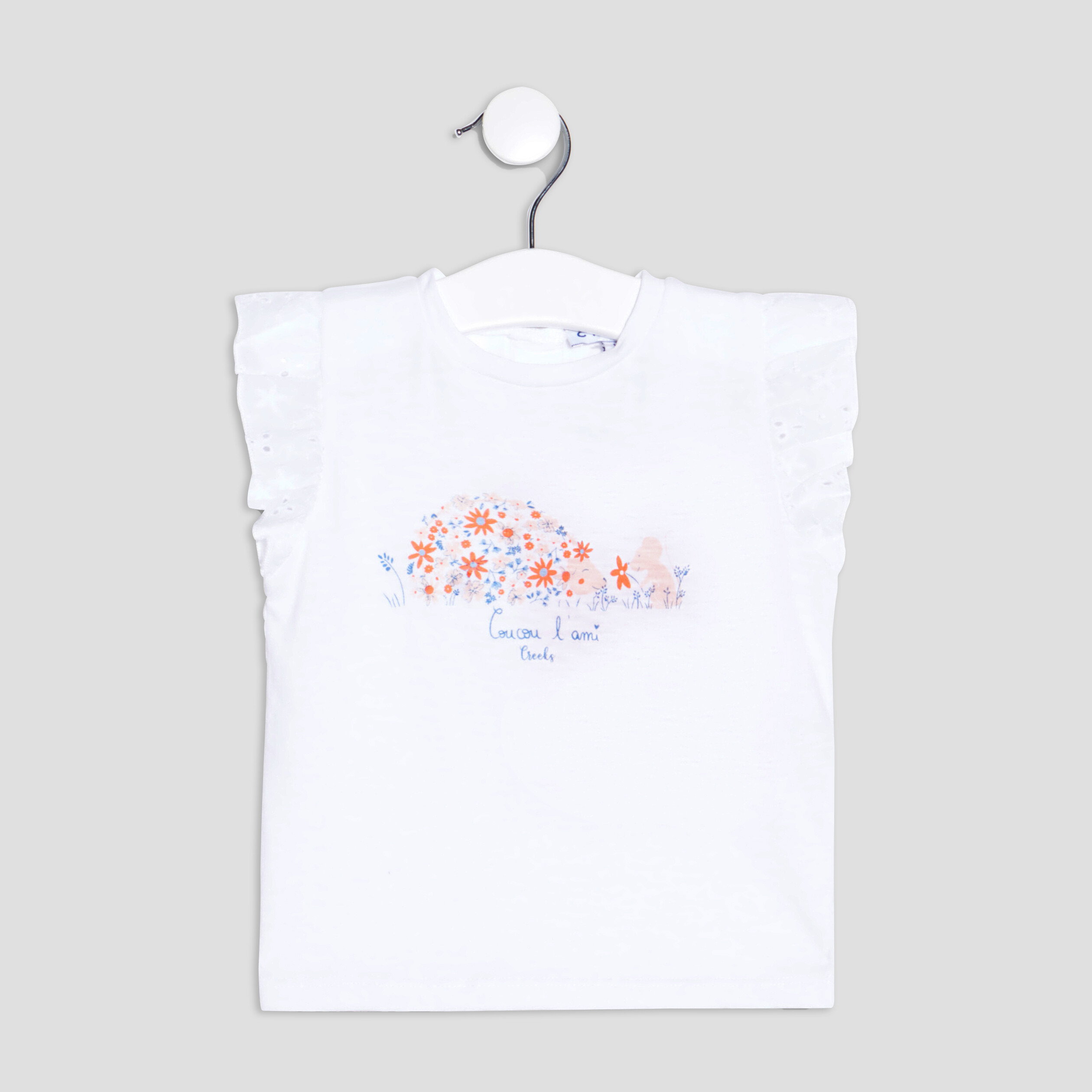 T-shirt manches courtes Creeks ivoire bébé fille | La Halle