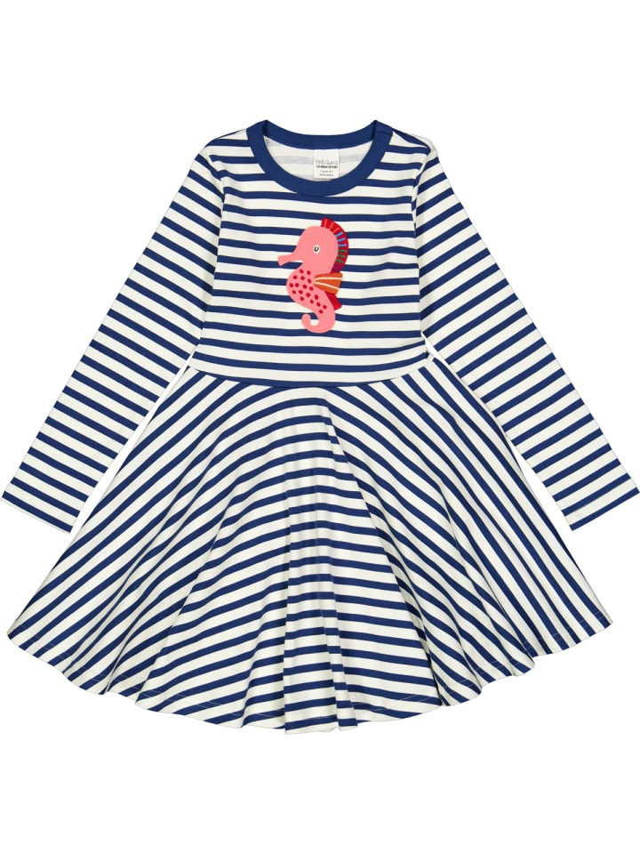 Fred´s World by GREEN COTTON Langarmkleid in Almond/ Navy günstig kaufen