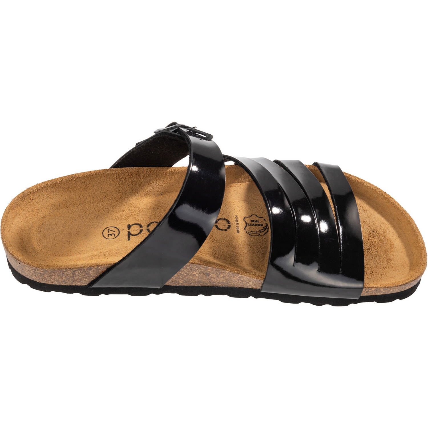 Palado Roma, Pantoletten, Damen, Lack Schwarz