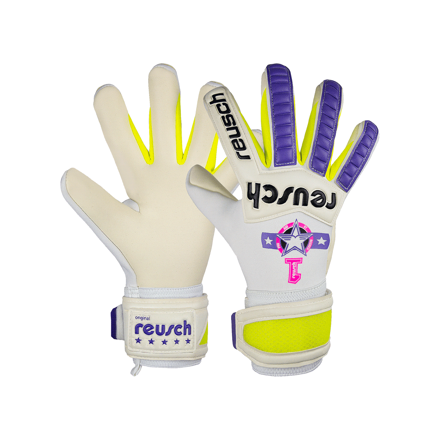 Reusch Legacy Pro Am Gold X TW-Handschuhe Weiss Lila F1055
