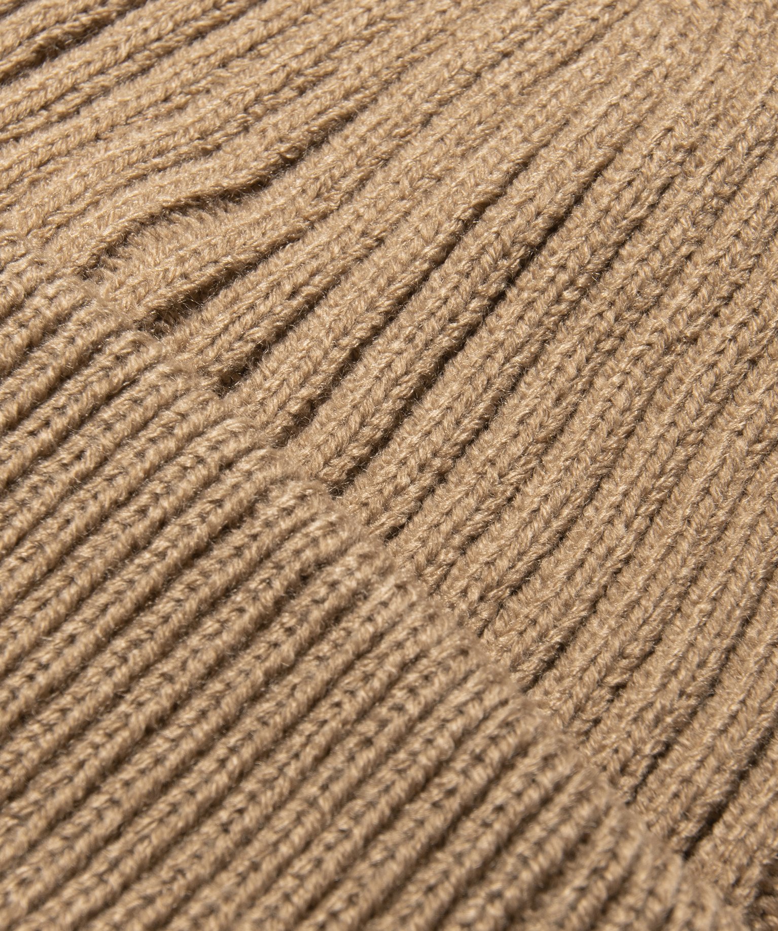Bonnet homme uni en maille ctelée beige | GEMO
