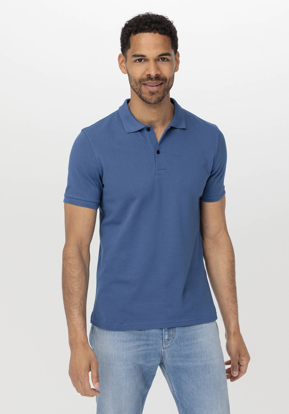 Poloshirt Zwirnjersey aus reiner Bio-Baumwolle