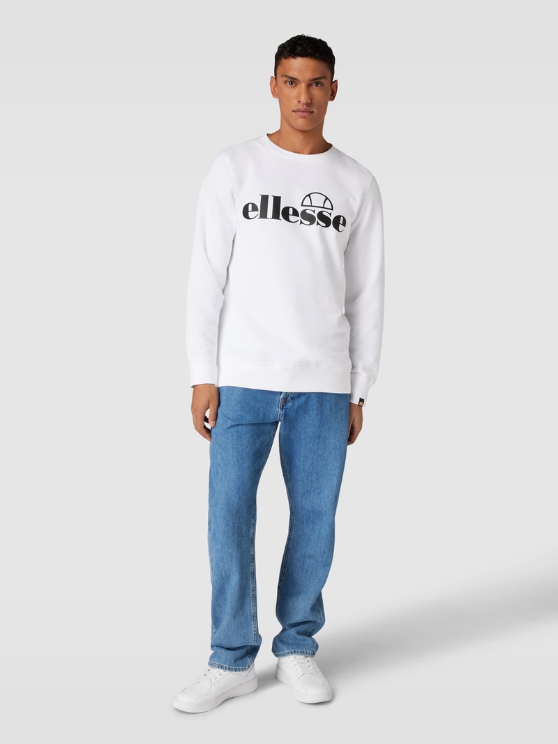 Sweatshirt mit Label-Print Modell 'Bootia' in weiß