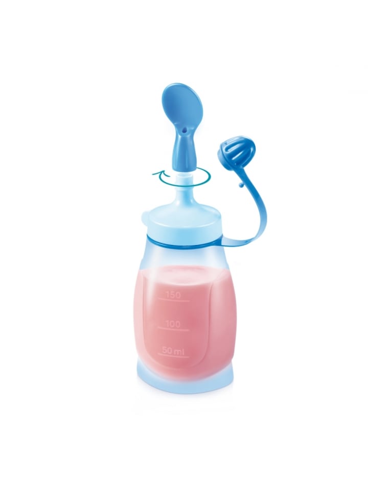 Tescoma Biegsame Trinkflasche und Löffel PAPU PAPI in babyblau günstig kaufen 200 ml