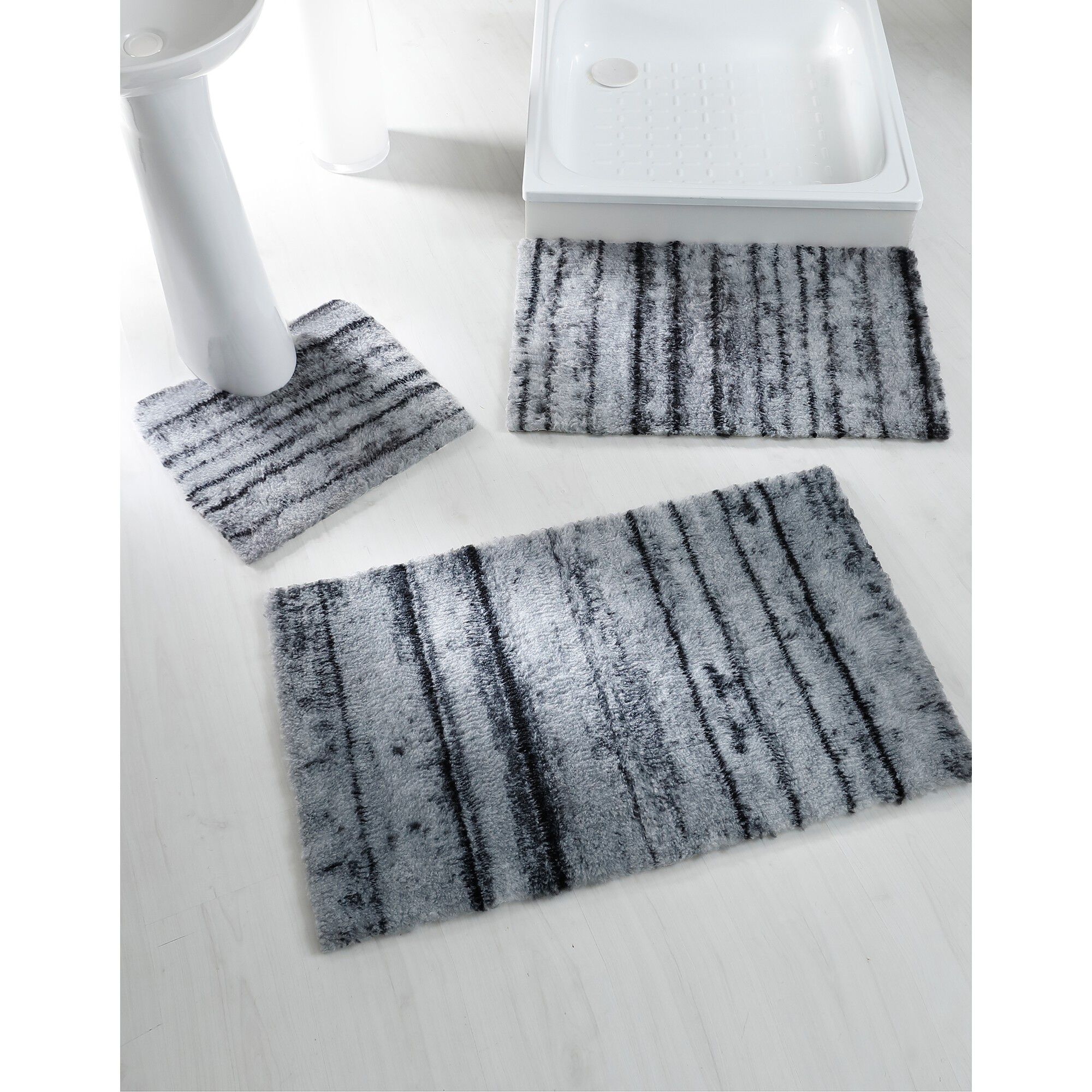 Tapis de bain effet parquet