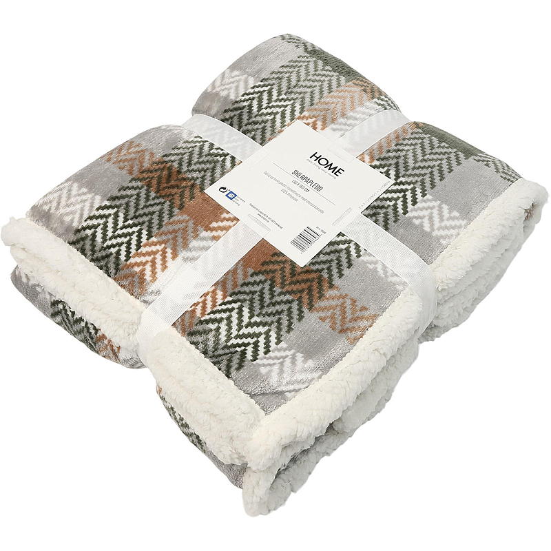 Home Sherpapledd 130x160 cm rutet beige