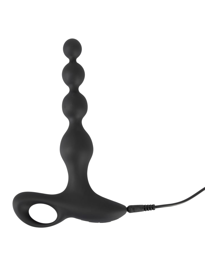 Black Velvets Analvibrator Rechargeable anal beads in schwarz günstig kaufen 20 cm