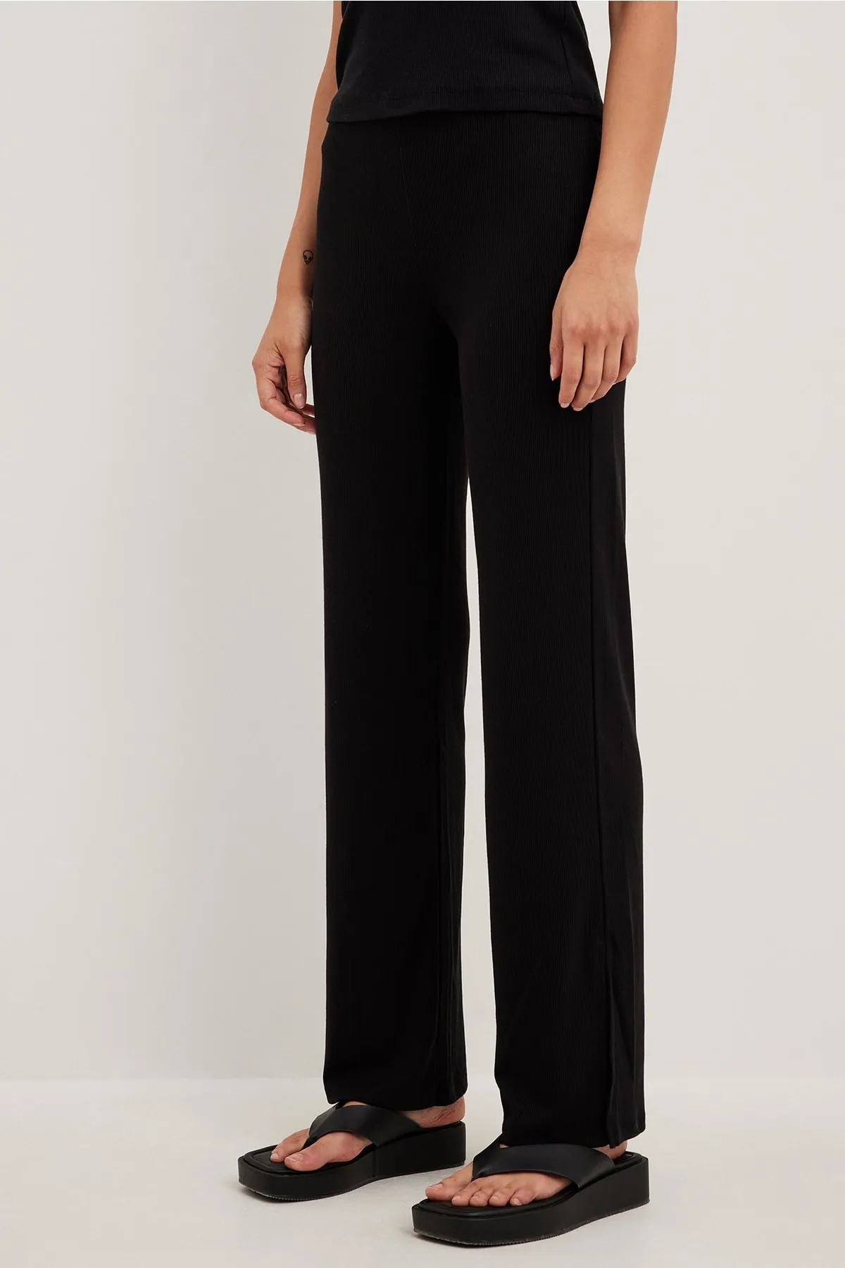 NA-KD  Sport-Leggings - Schwarz - Hoher Bund
