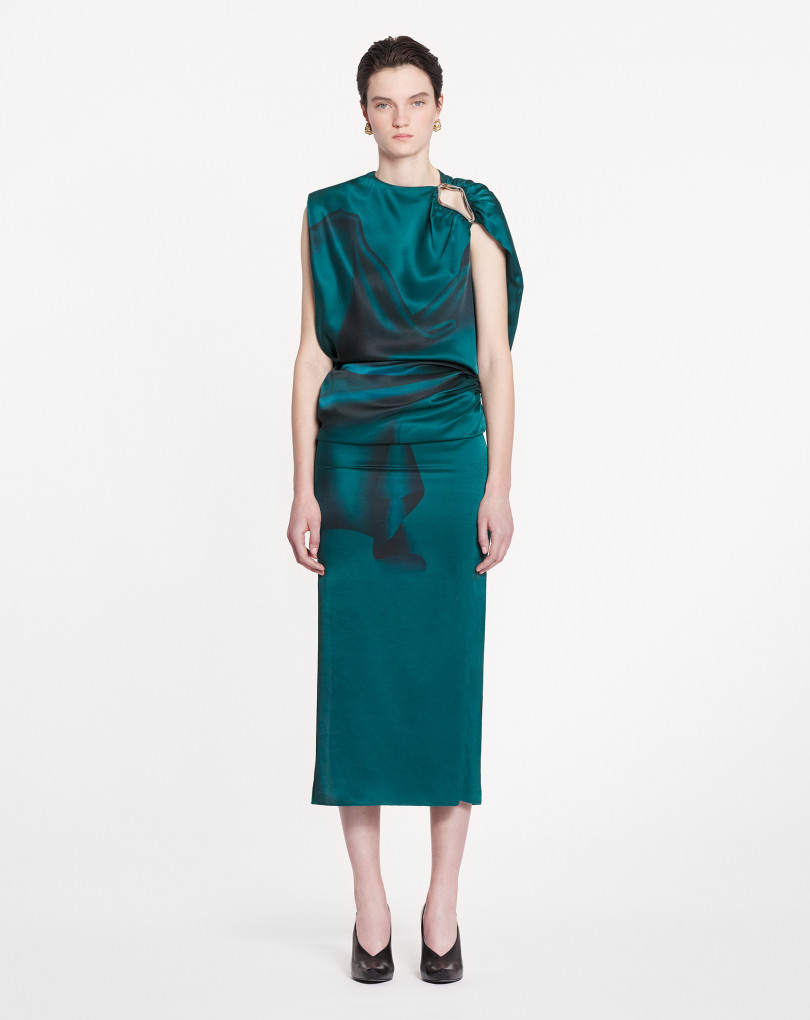 ROBE LONGUE EFFET DRAPÉ