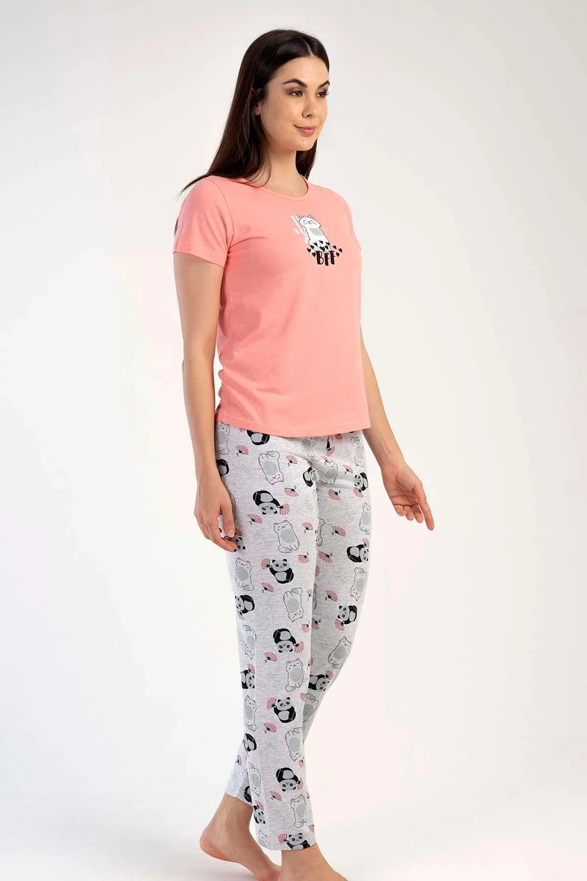 C&City  Kurzarm-Pyjama-Set Pink-441020
