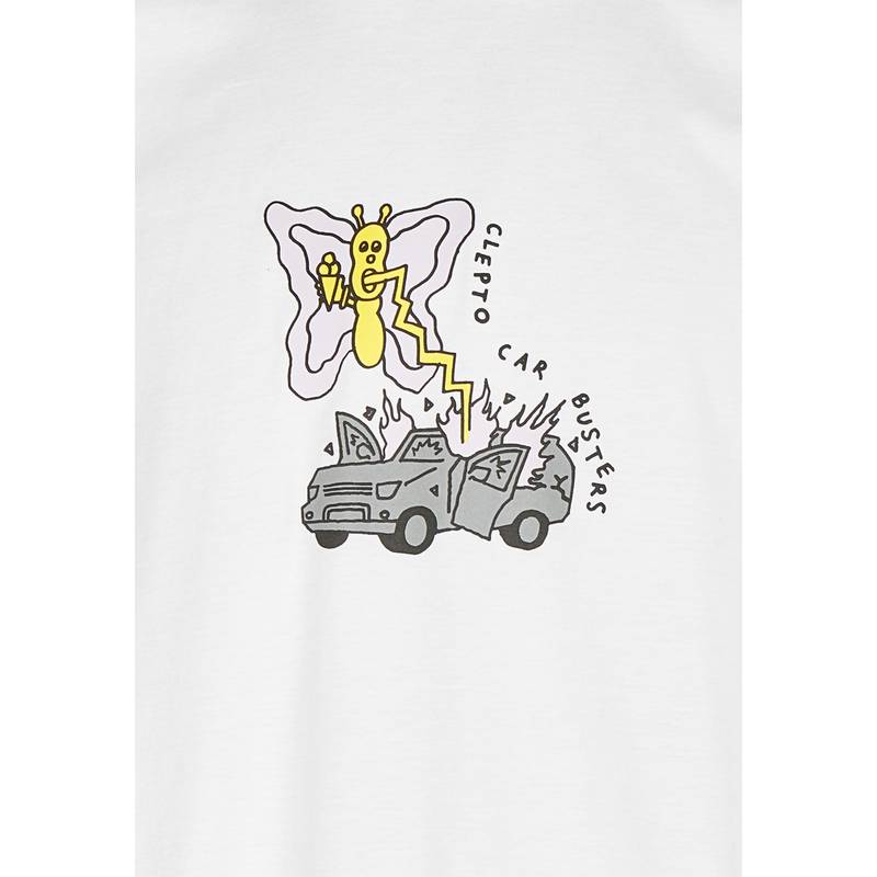 Cleptomanicx Butterfly Buster Printshirt Herren