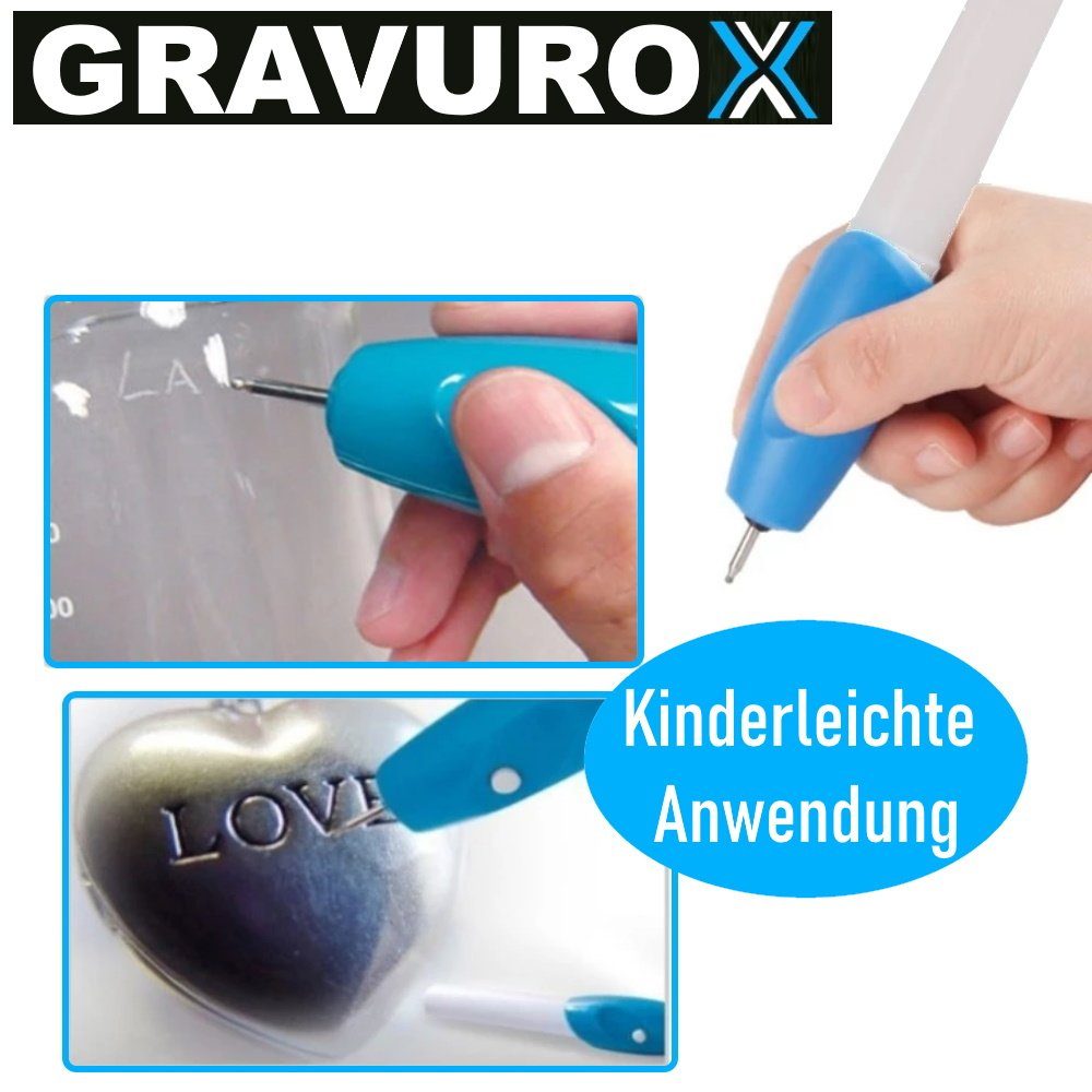 MAVURA Graviergerät GRAVUROX elektrischer Gravierstift Gravurstift Graviergerät, mini Gravierer Gravur Stift tragbar