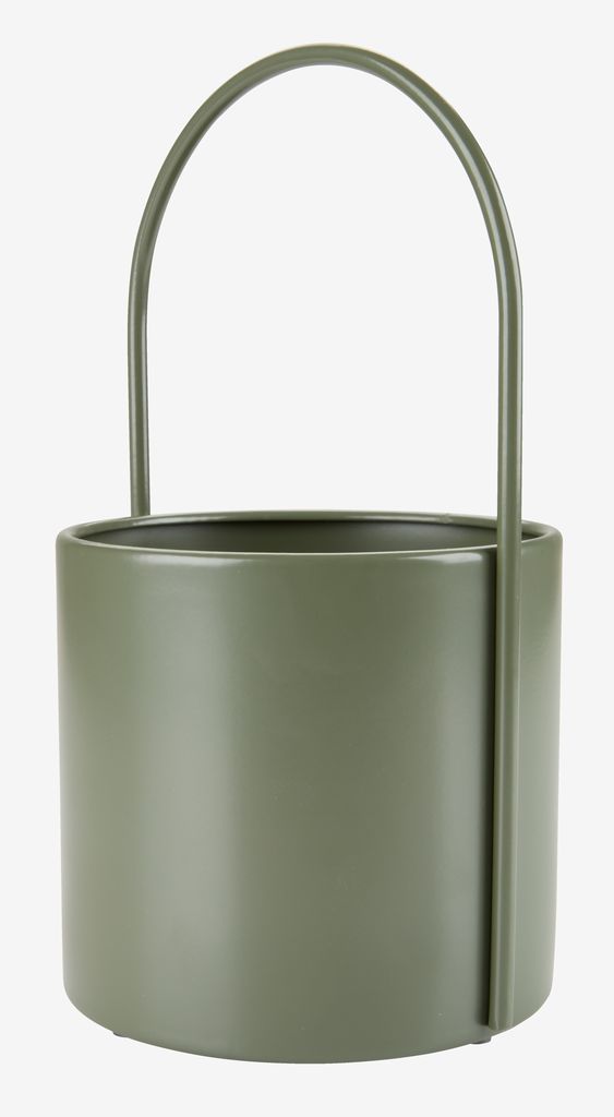 Pot de fleurs KAIE Ø19/14 beige/olive, lot de 2