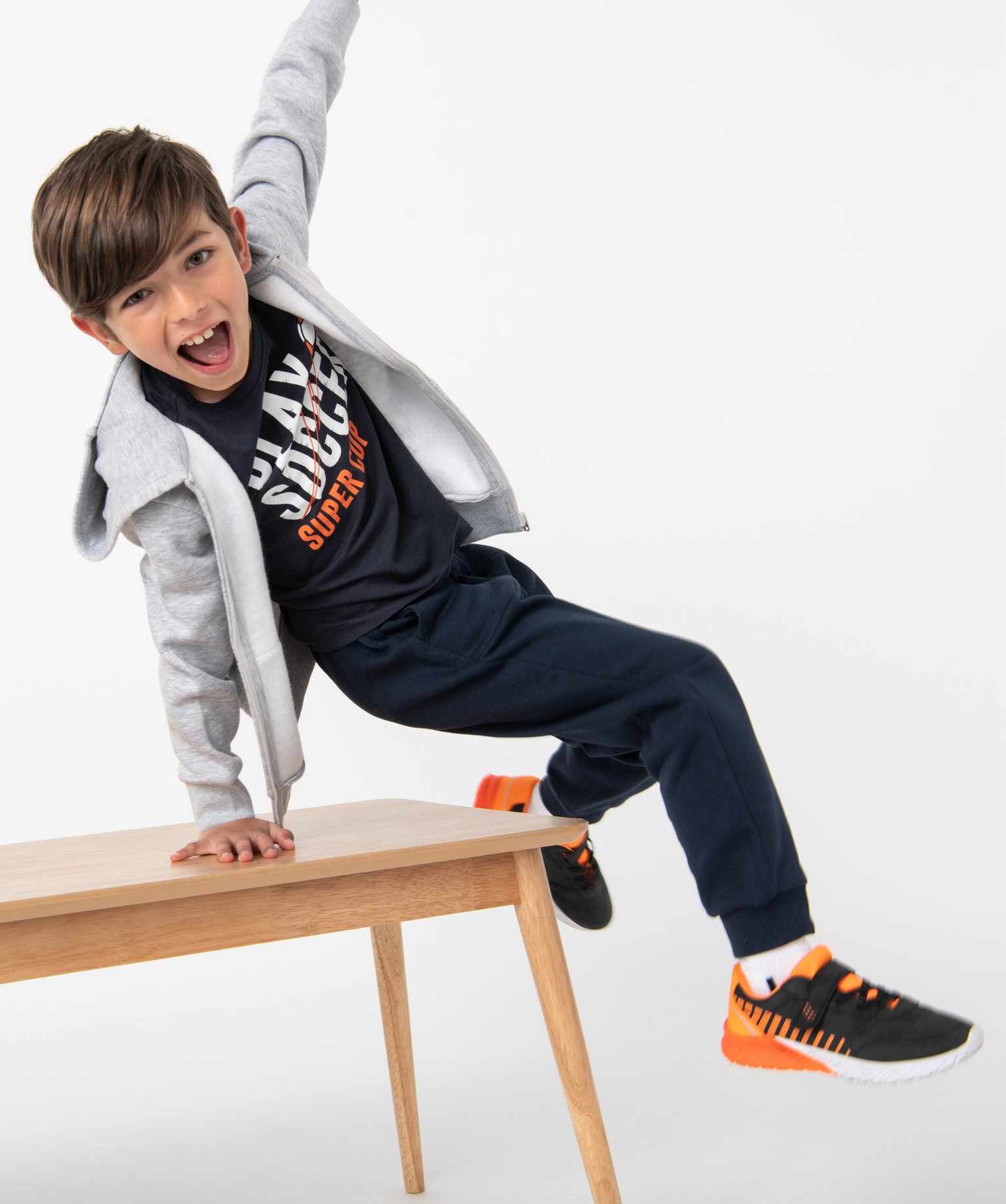 Sweat zippé et molletonné à capuche Garçon gris | GEMO