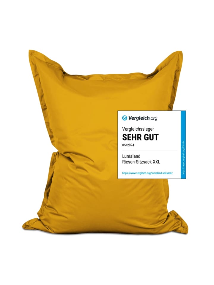 Lumaland LUMALAND Sitzsack Classic XXL (380 L) - In- & outdoor - Senfgelb günstig kaufen onesize