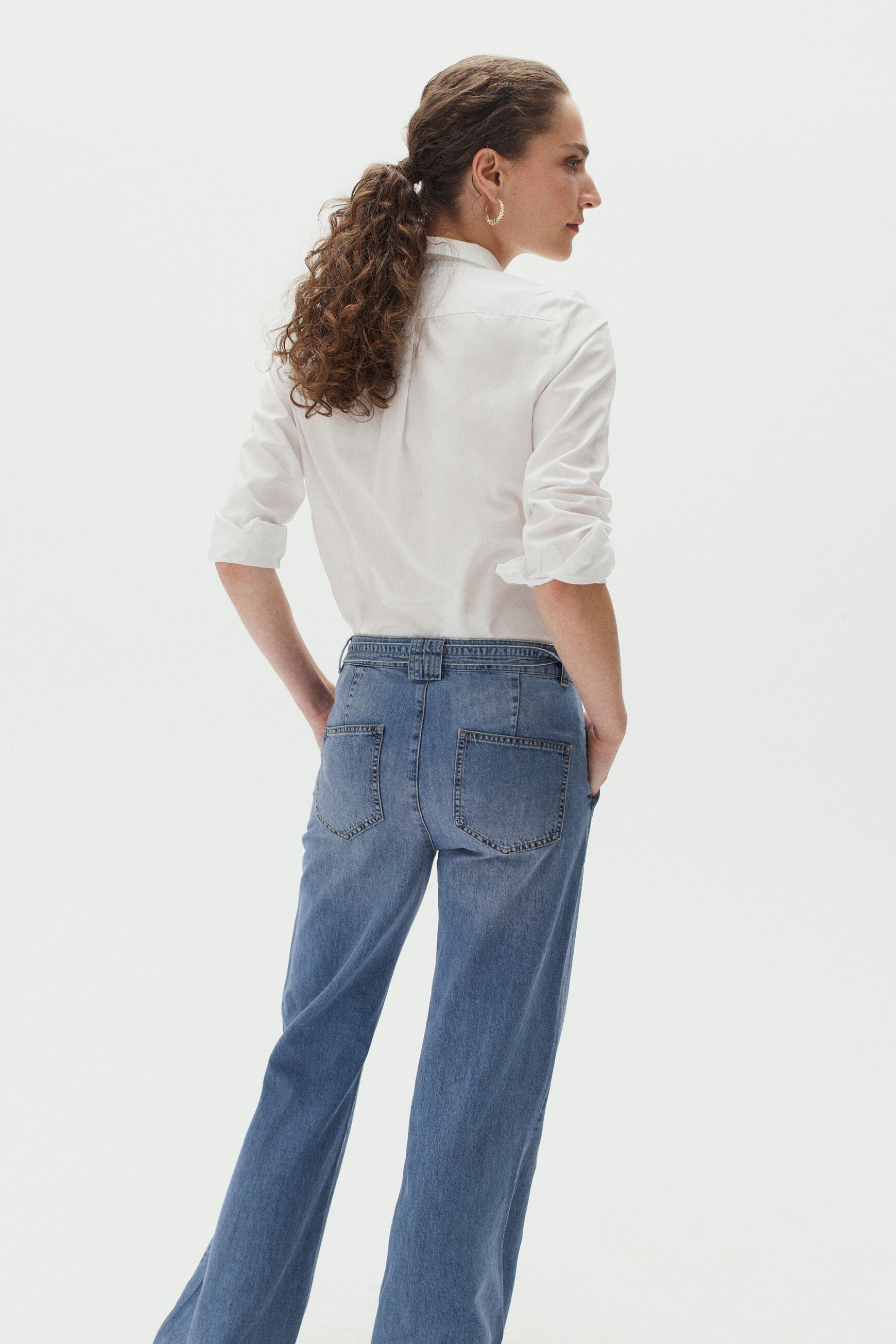 pantalon darwin denim baby bleu femme