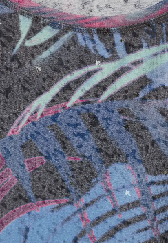 CECIL Burn Out Print Shirt