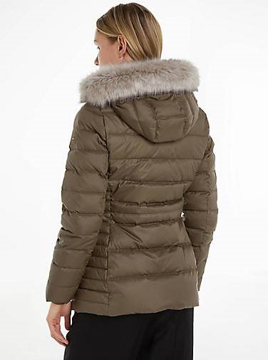 TOMMY HILFIGER Damen Daunenjacke mit Kapuze TYRA DOWN JACKET WITH FUR