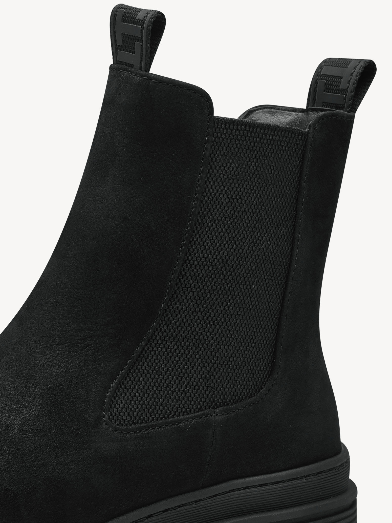 Bottine Chelsea en cuir - noir