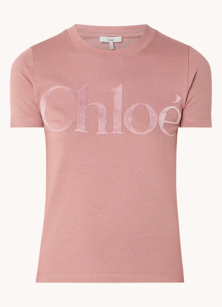 Μπλούζα Chloé με τύπωμα λογότυπου flock