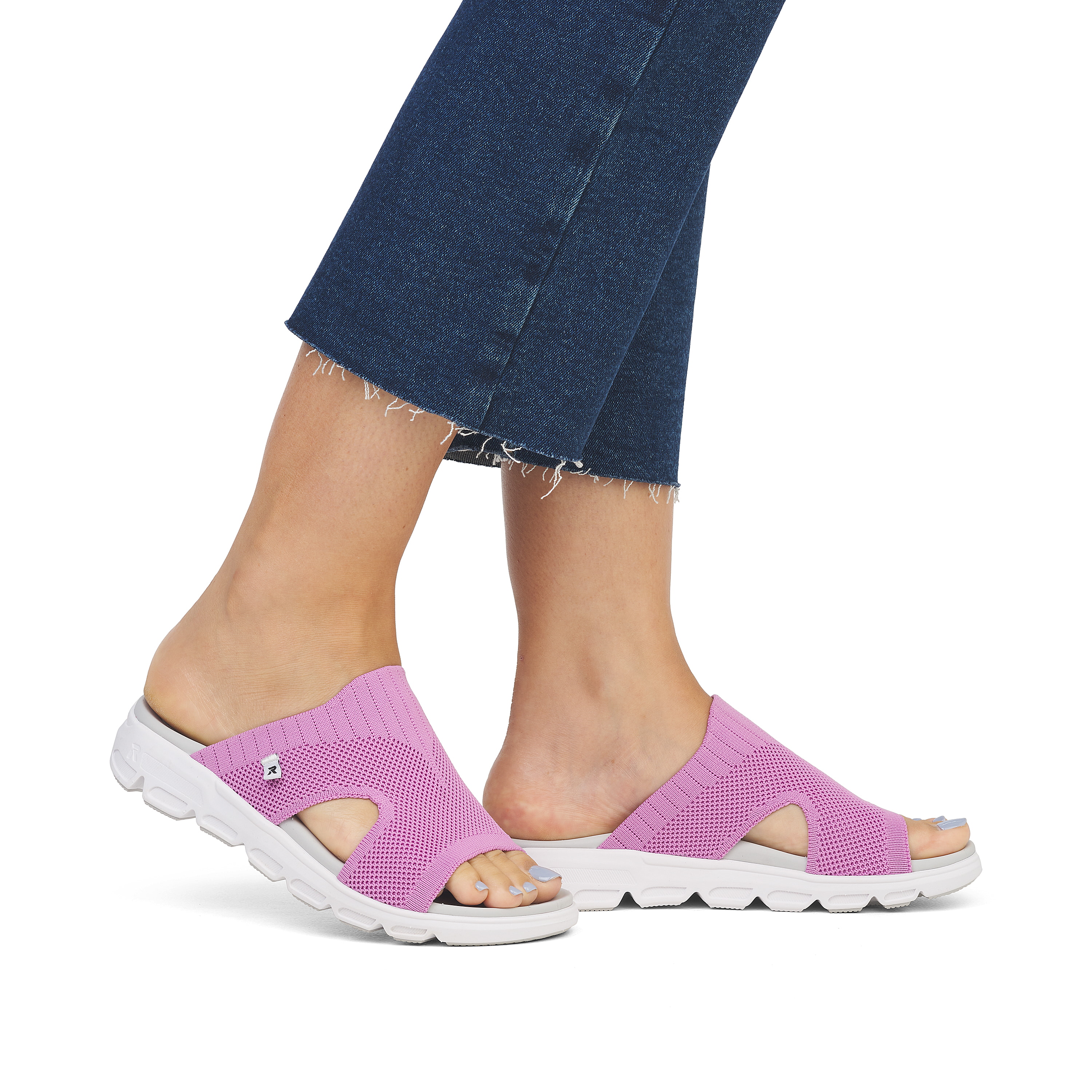 Rieker Damen Pantoletten flamingo pink