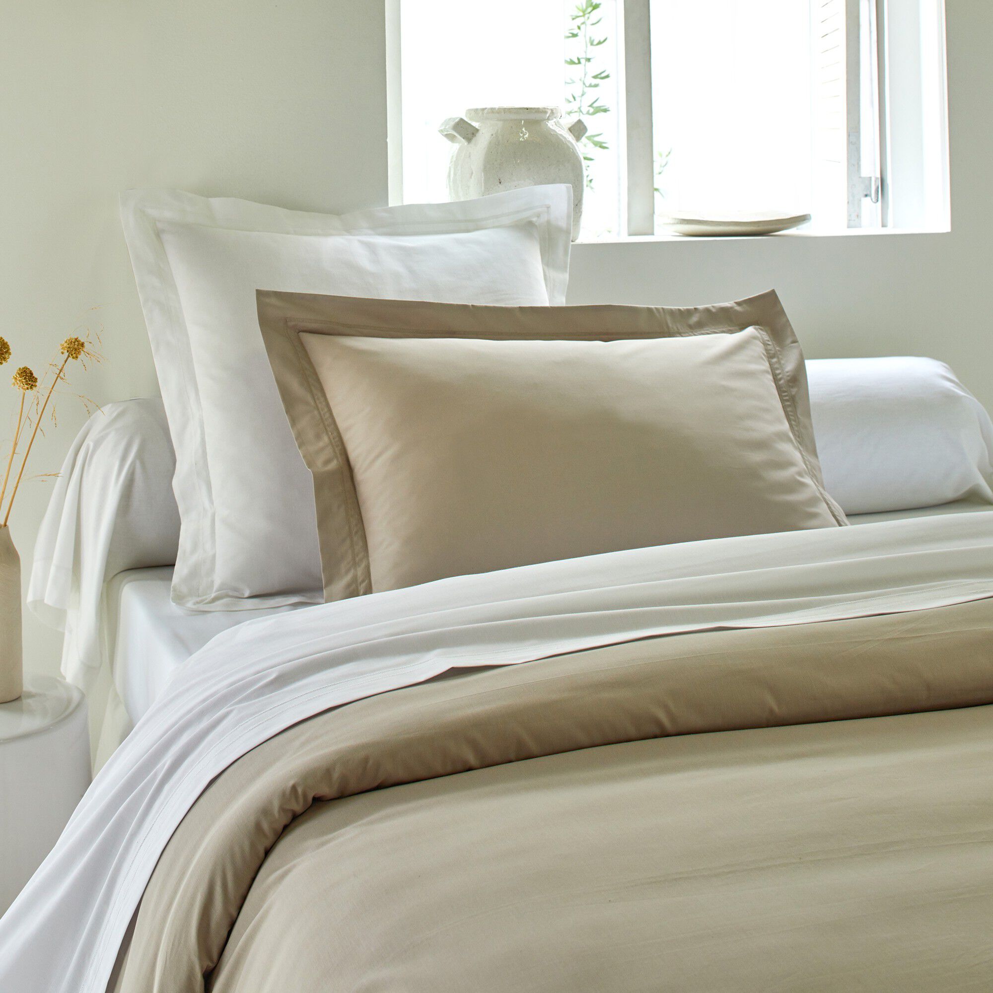 Linge de lit uni percale
