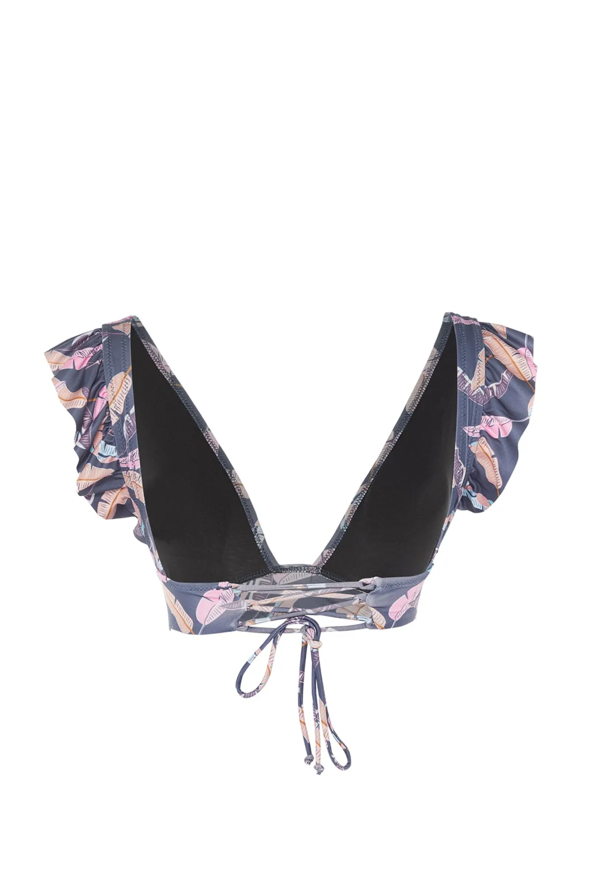 Trendyol Collection  Triangel-Bikinioberteil mit Rüschenblattmuster TBESS21BU0056
