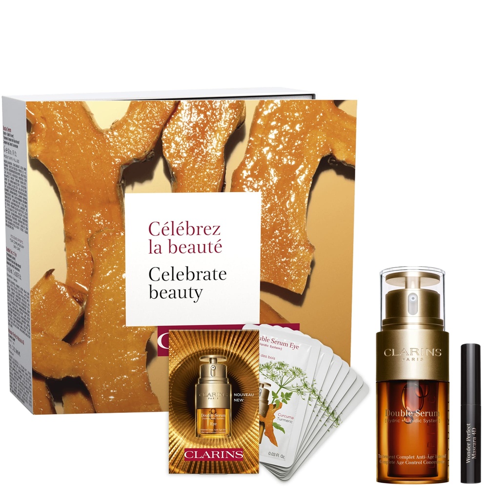 Clarins Célebrez la beauté  Coffret Double Serum  Evènementiel Soins visage  anti-âge, anti-rides dès 40 ans