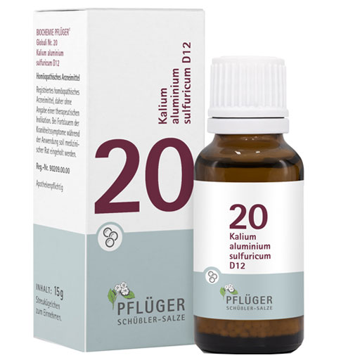 BIOCHEMIE Pflüger 20 Kalium alumin.sulfur.D 12 Gl.  15 g  Globuli