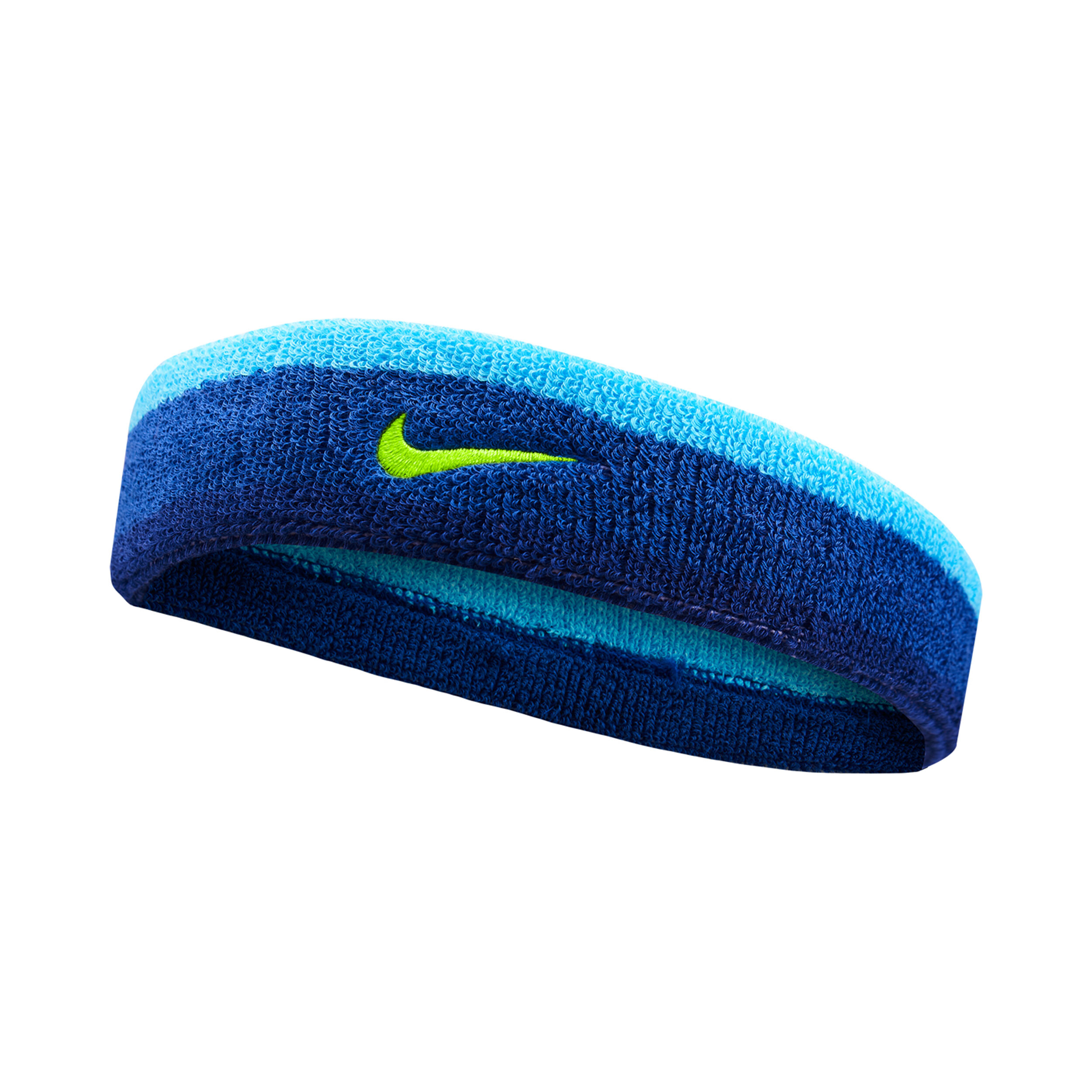 Swoosh Stirnband - Dunkelblau, Weiß