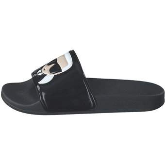 Karl Lagerfeld Kondo Shine Ikonic Slide in schwarz