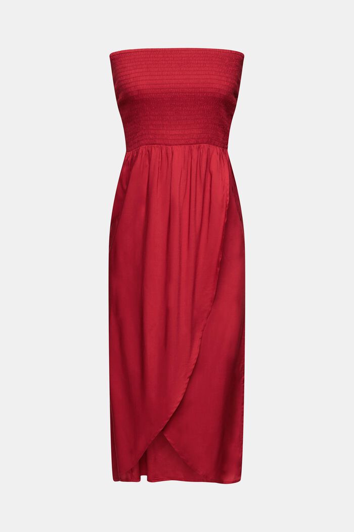 Gesmoktes Schlauchkleid in Midilänge