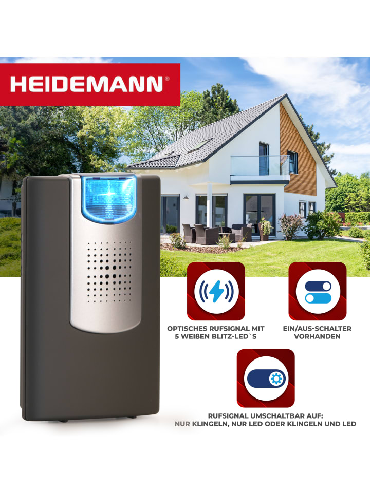 Heidemann  Funkgong-Set HX Flashlight Anthrazit günstig kaufen onesize