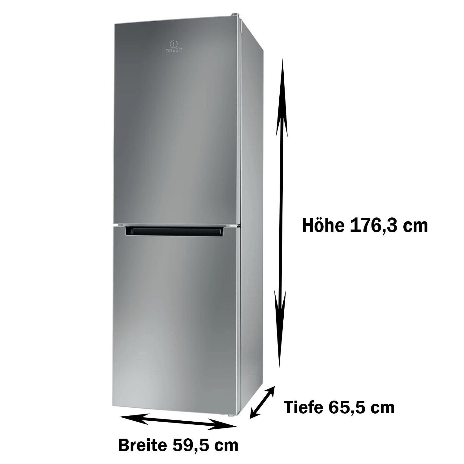 Indesit Kühl-/Gefrierkombination Standkühlschrank LI7S2ES, 176,3 cm hoch, 4**** Gefrierteil 111L / LED-Beleuchtung / 38dB(A) leise