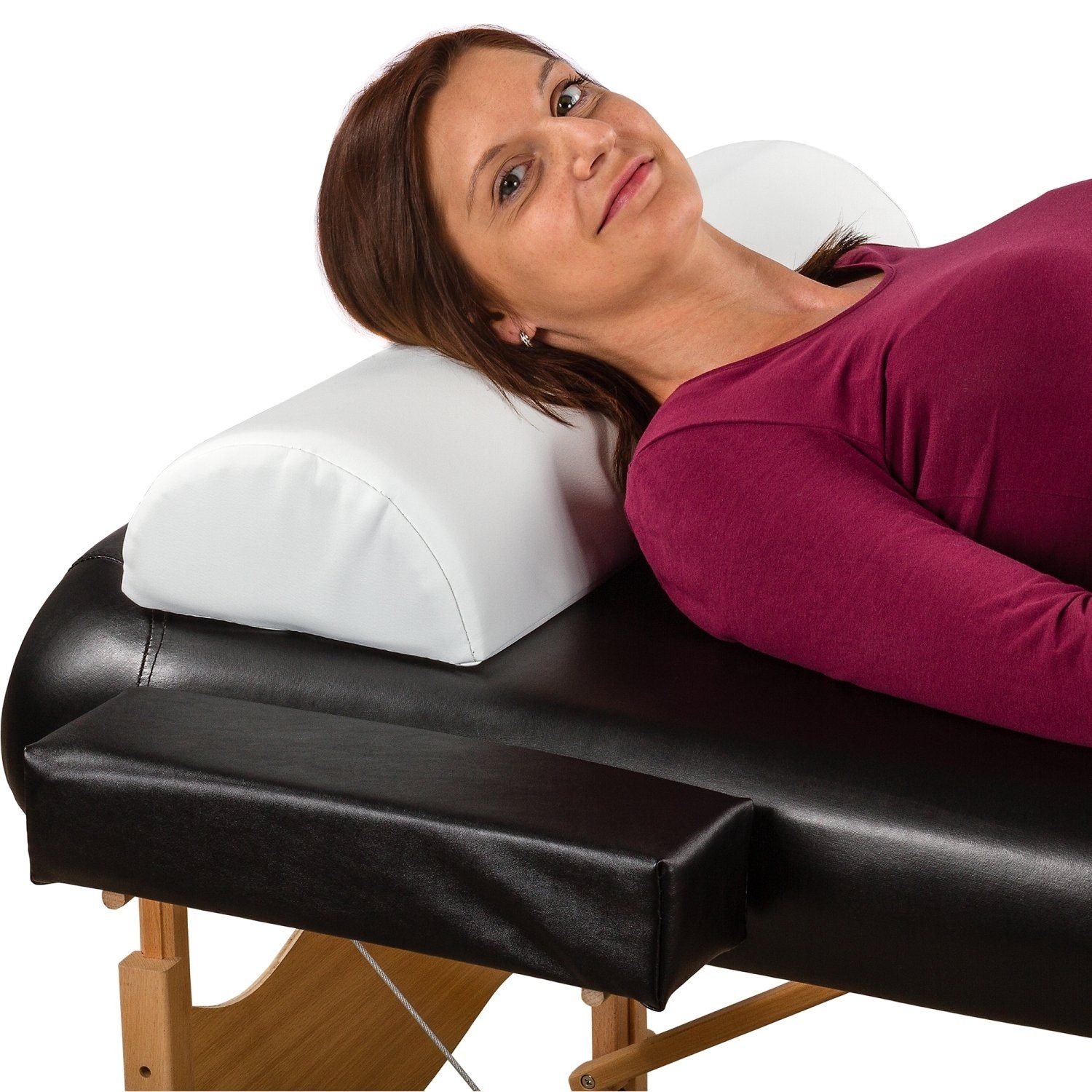 MOVIT Nackenkissen Movit® XL Nackenrolle schwarz, 68 (L) x 15 cm, Lagerungsrolle, Kissen für Massageliege Knierolle Therapie Rolle Nackenkissen