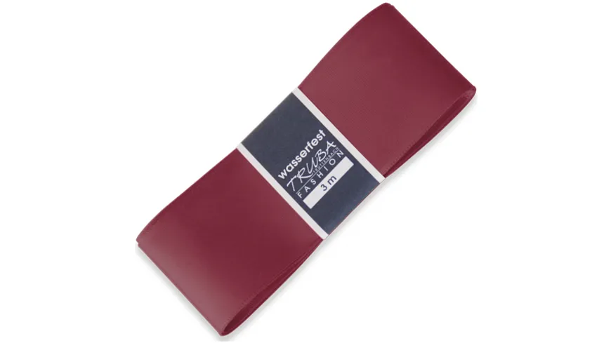 TRUBA Seidenband mit Webkante bordeaux 3 m