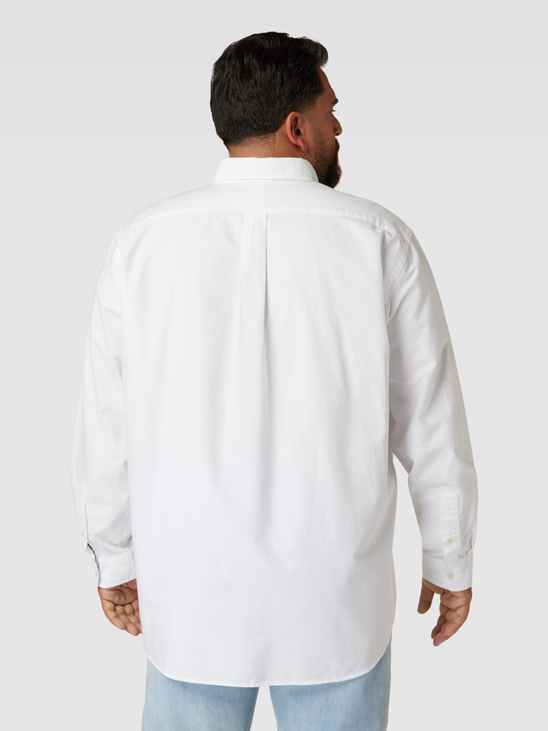 PLUS SIZE Freizeithemd mit Label-Stitching in weiß