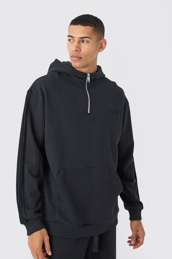 Oversize Hoodie mit 1/4 Reißverschluss