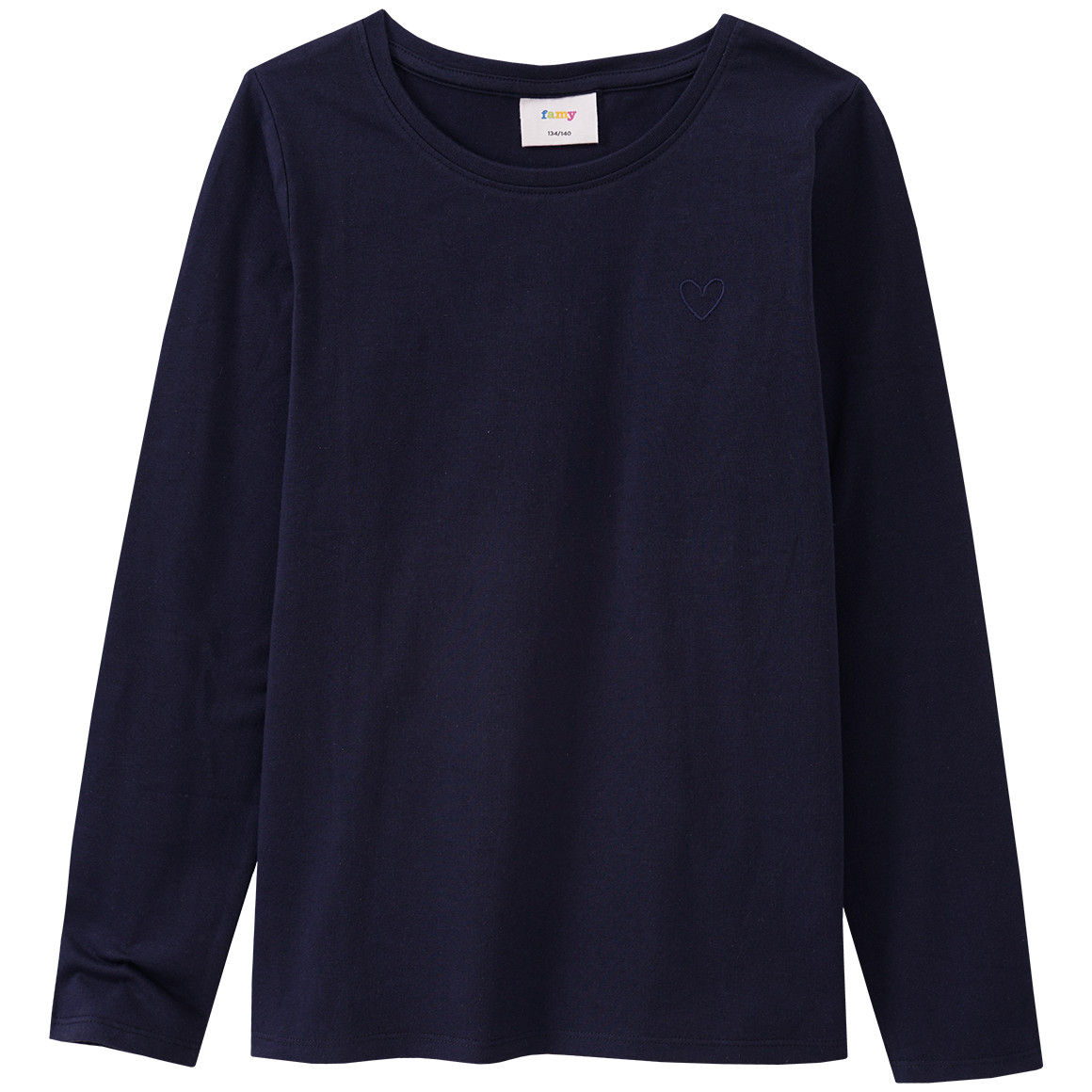 2 Mädchen Langarmshirts im Basic-Look