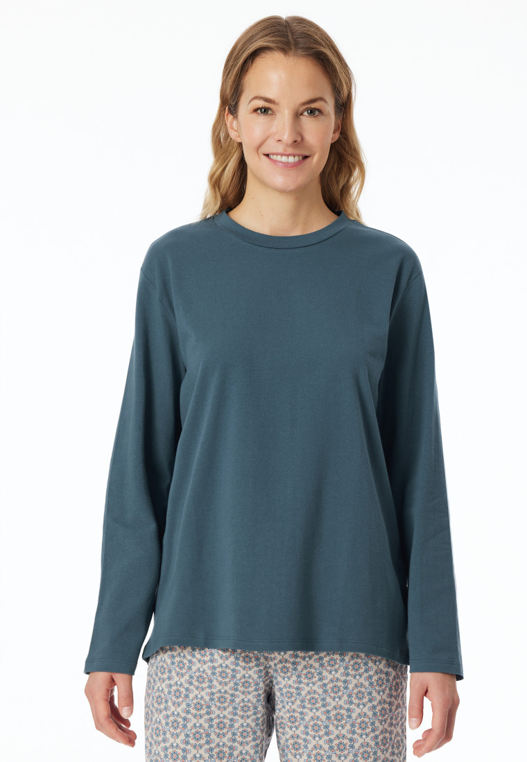 Shirt langarm rundhals jeansblau - Mix+Relax