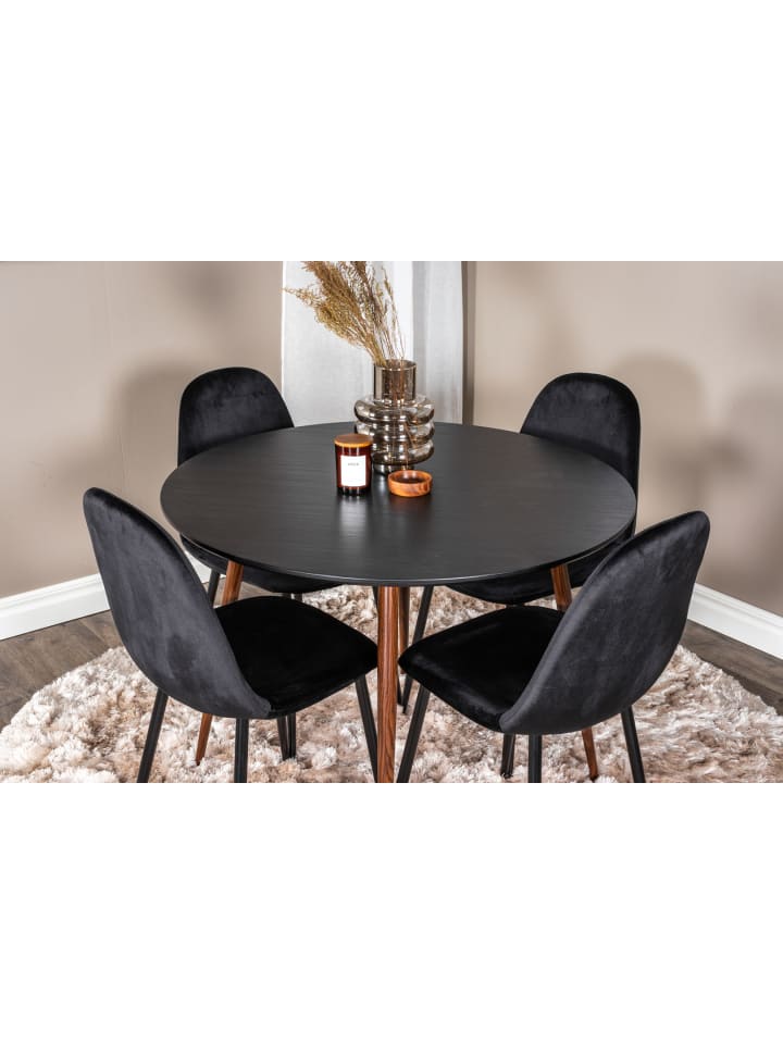 ebuy24 Essgruppe Plaza 16 (5-teilig) Schwarz 100 x 100 cm günstig kaufen onesize