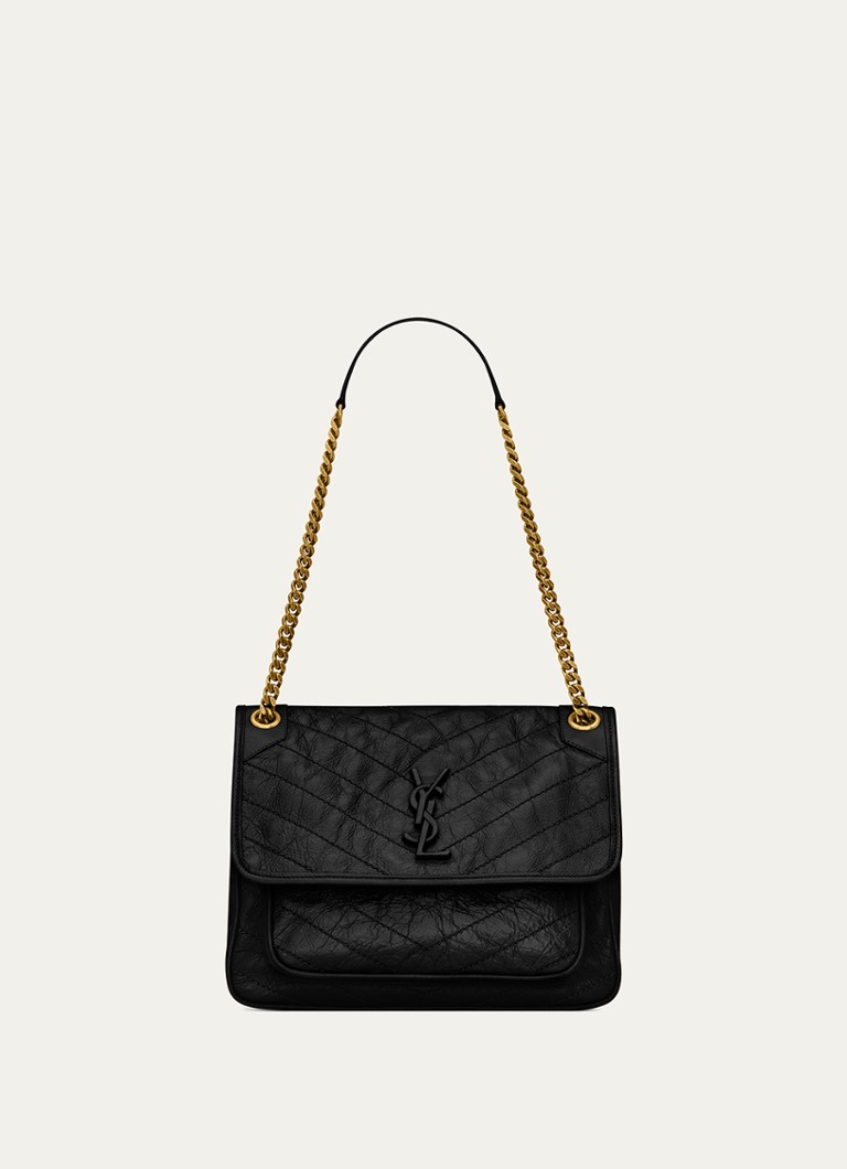 Borsa a tracolla media Saint Laurent Niki in pelle di vitello