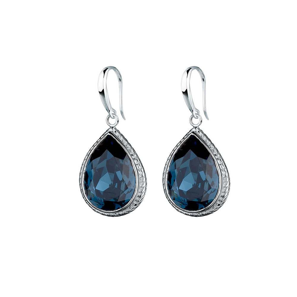Elli Elli Boucles d'Oreilles Tropfen Kristalle Elegant 925 Silber Boucles d'oreilles