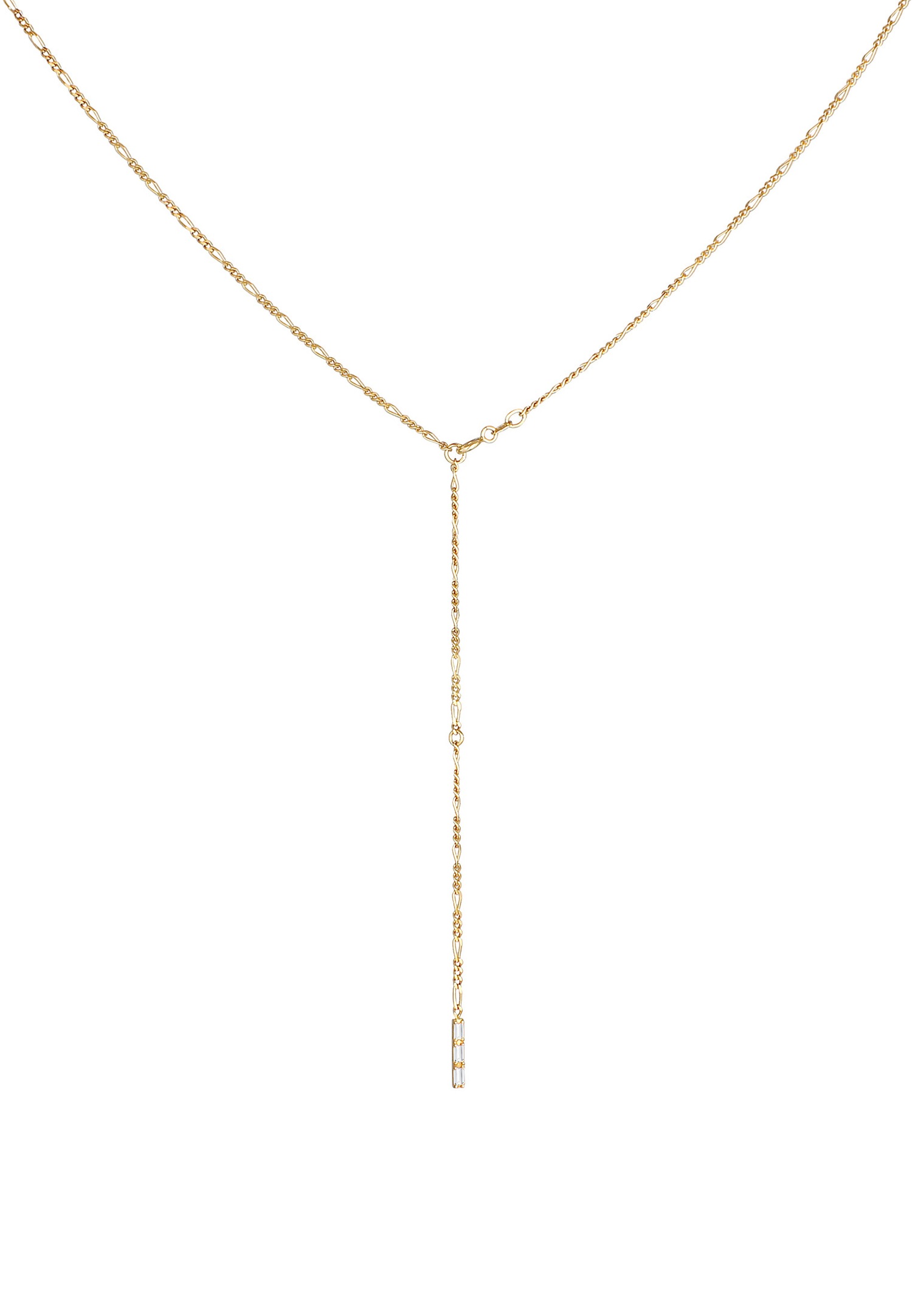 Collana a Y regolabile da donna Elli PREMIUM Figaro Topaz Geo in argento sterling 925