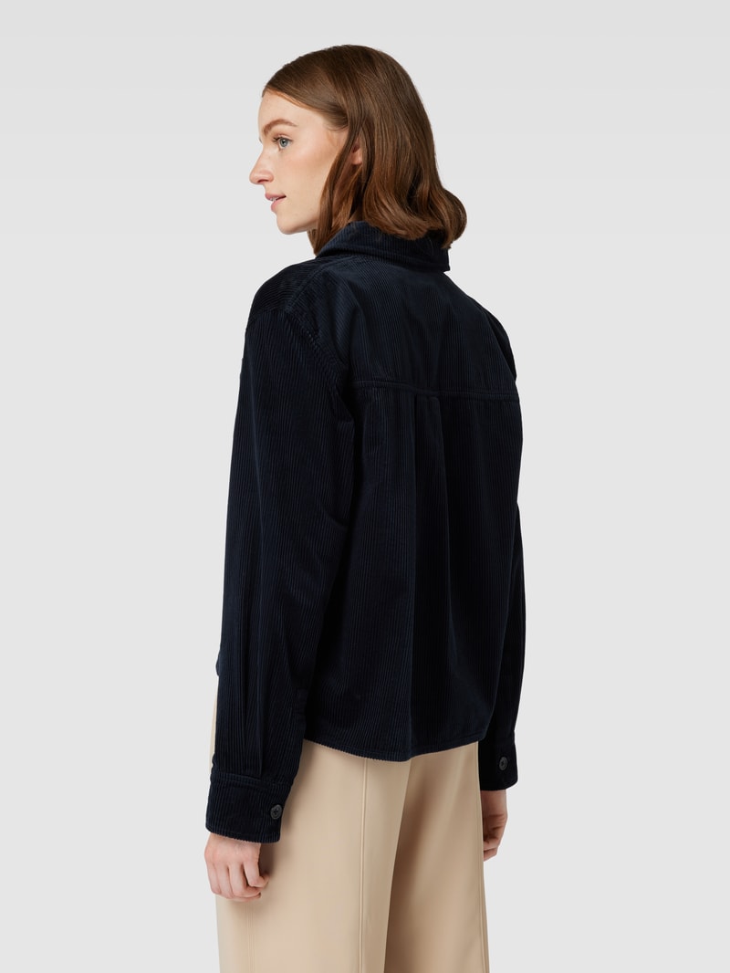 Blazer in Cord-Optik in marineblau