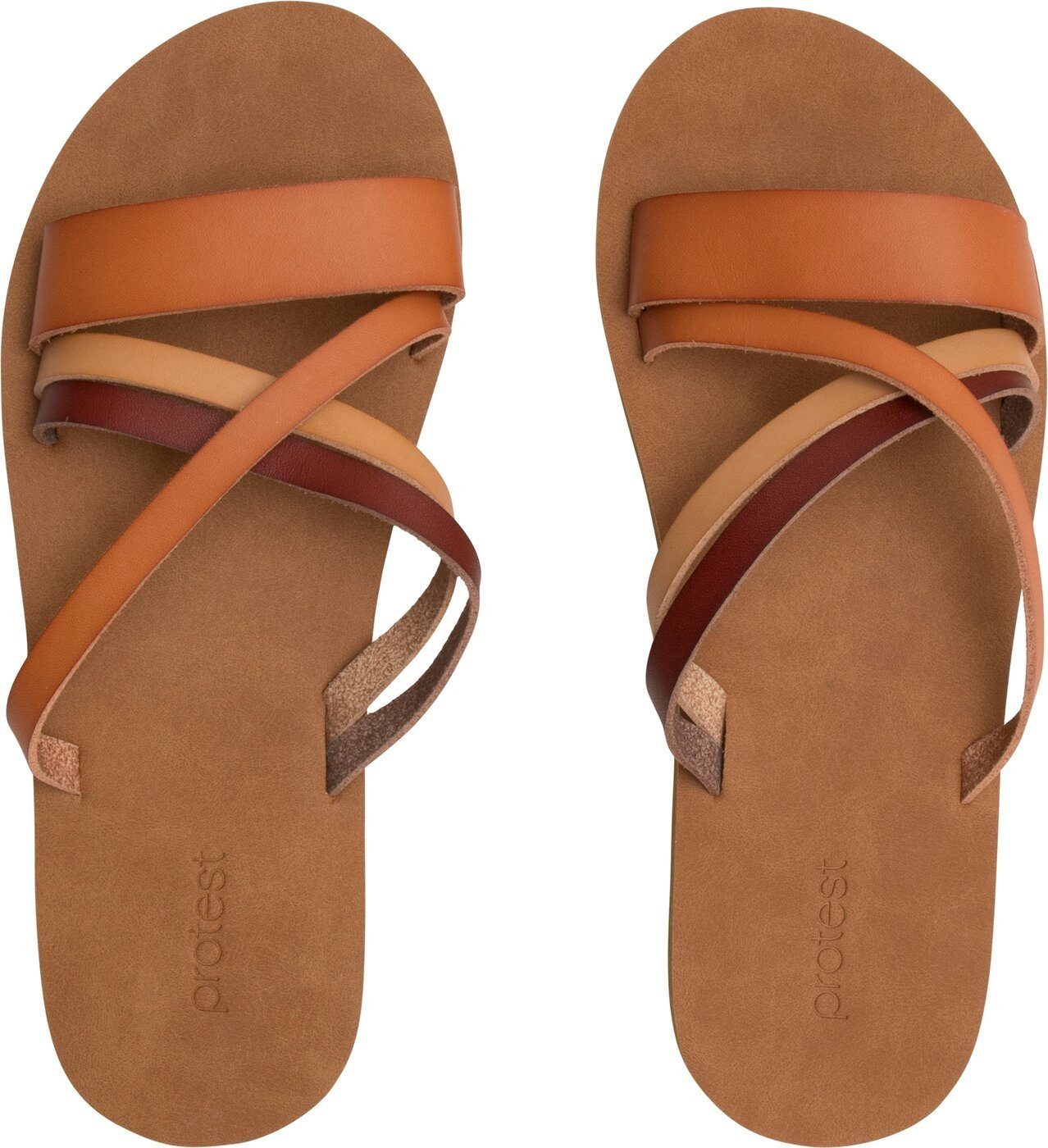 Protest PRTOYSTER slaps Damen Sandalen braun Badepantolette