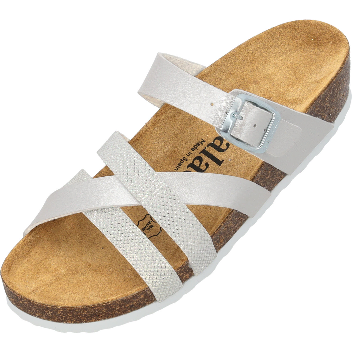 Palado Balmur, Pantoletten, Damen, Weiß Metallic