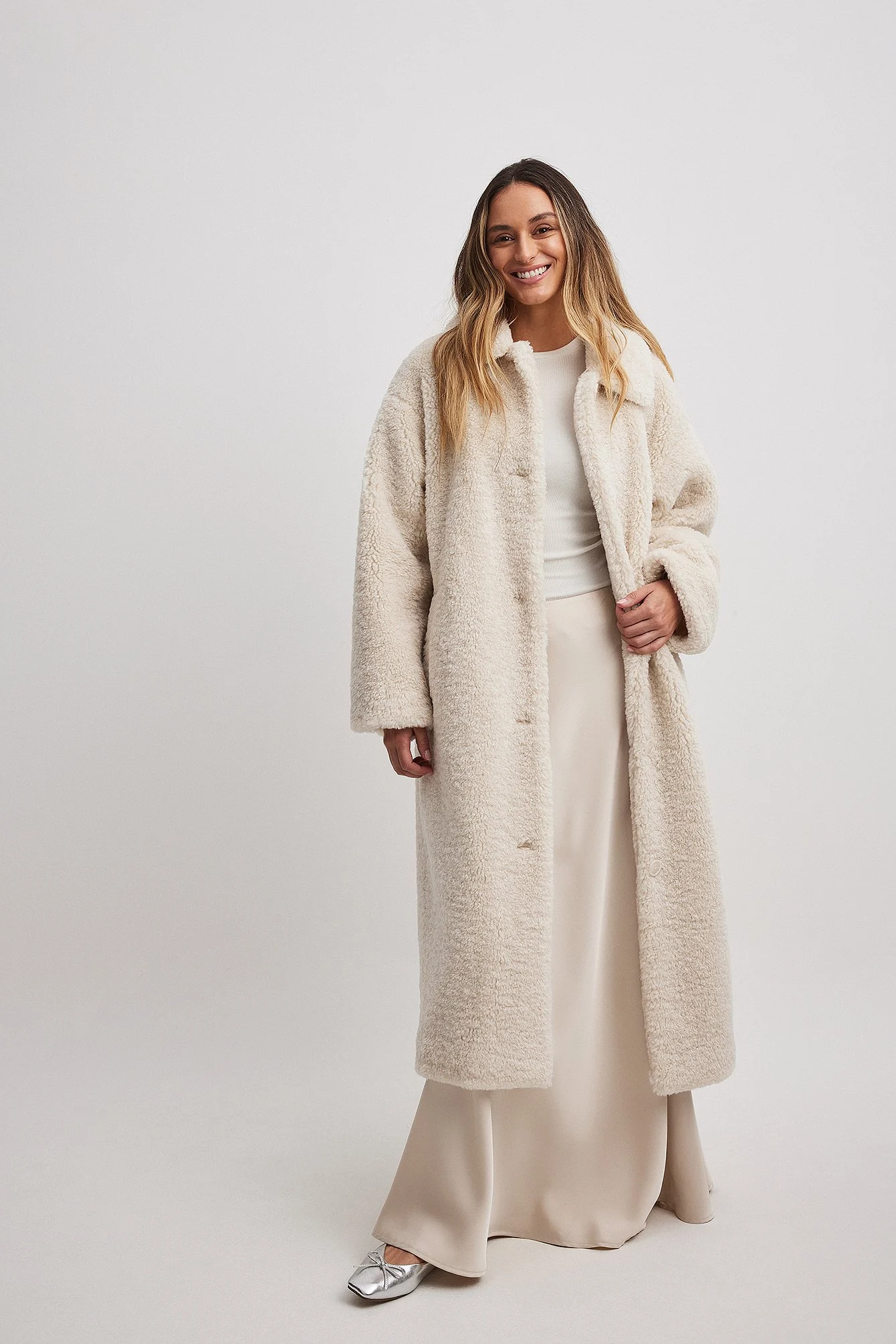 Lange Teddy-Jacke