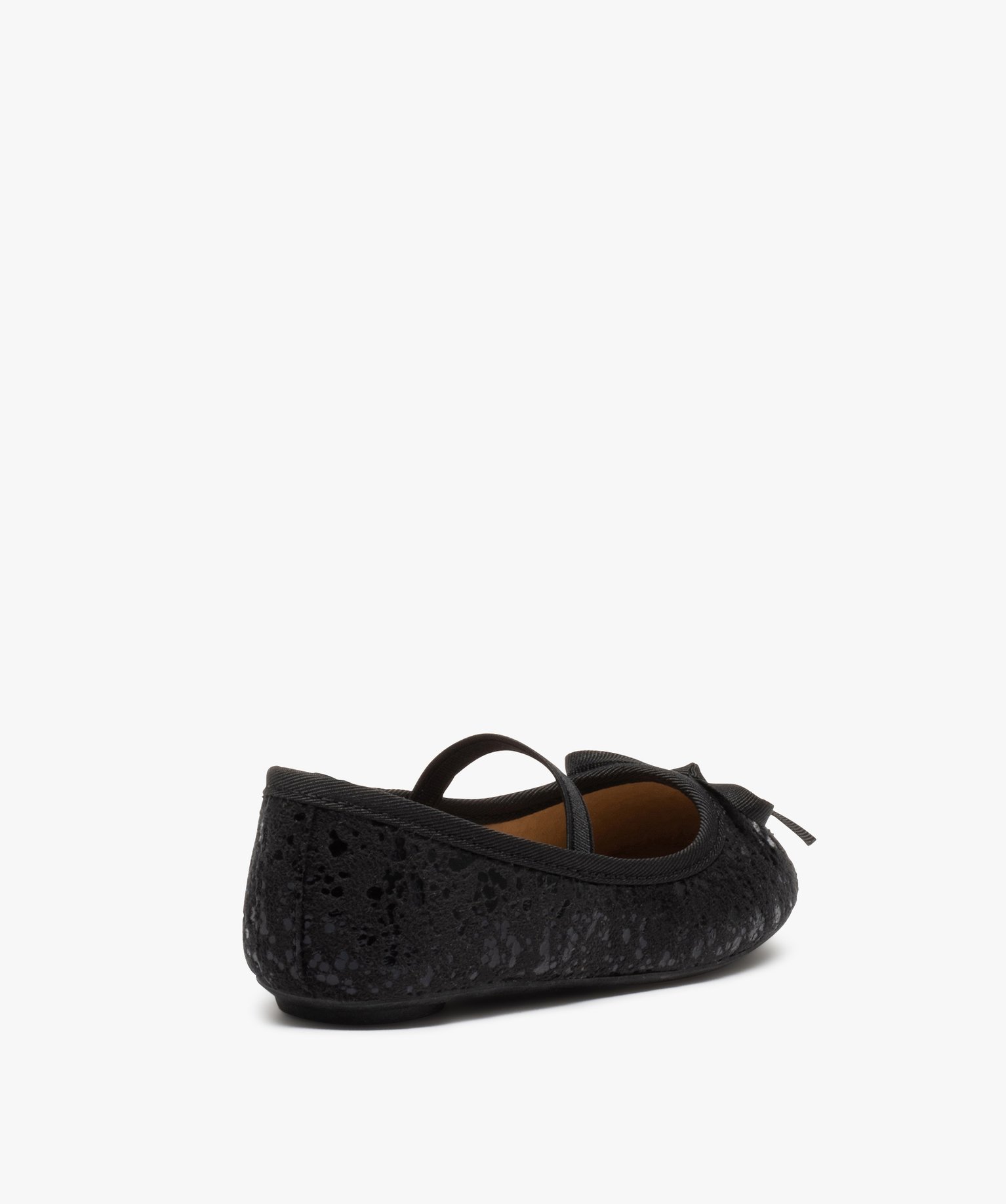Ballerines fille unies en matière mate et vernie noir | GEMO